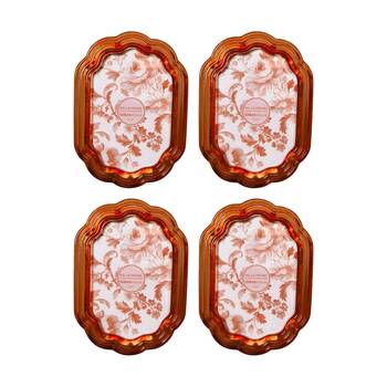 4x Urban Products Millie Orange Decorative Floral Photo Frame 4x6inch