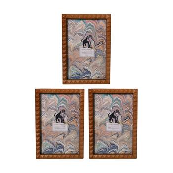 3x Urban Products Darcy Triangle Natural Decorative Photo Frame 4x6inch