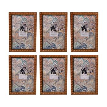 6x Urban Products Darcy Triangle Natural Decorative Photo Frame 4x6inch
