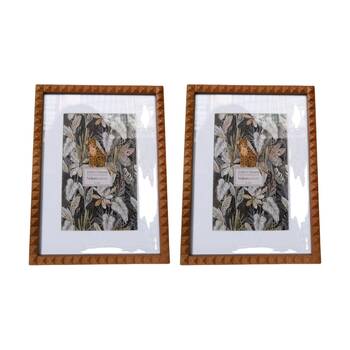 2x Urban Products Darcy Triangle Natural Decorative Photo Frame 4x6inch