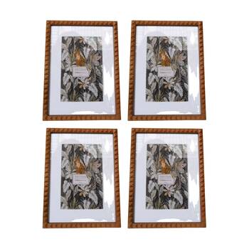 4x Urban Products Darcy Triangle Natural Decorative Photo Frame 4x6inch