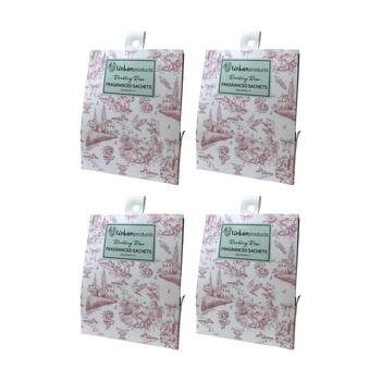 4x 4pc Urban Products Romantique Toile Scented Sachets Set Home Fragrance Pink