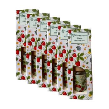 6x Urban Products Strawberry Field Blossom Scent Oil Diffuser Red 30ml