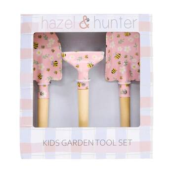 LVD Kids Regular/Square Shovel & Rake Garden Tool Set Pink Bees Floral