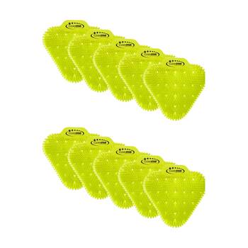 10pc Cleanstar Anti-Splash Urinal Screens Melon Fragrance Odour Control Yellow