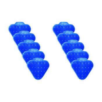 10pc Cleanstar Anti-Splash Urinal Screens Mint Fragrance Odour Control Blue