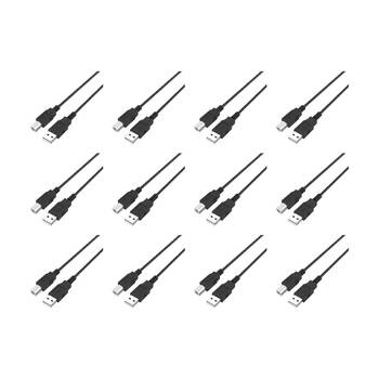 12PK Comsol Type-A-Male to Type-B-Male USB 2.0 Peripheral Cable USB2-AB-02 2M