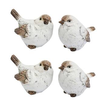 2x 2pc LVD Autumn Birds Resin Figurine Set Detailed Home Decor 9x6.5x7.5cm