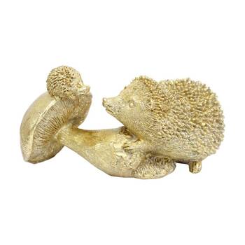 LVD Metallic Gold Hedgehog Henry Resin Sculpture Home Decor 17x8.5x8.5cm