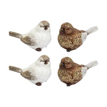 2x 2pc LVD Golden Birds Resin Figurine Set Home Decor 10.5x6.5x6cm 