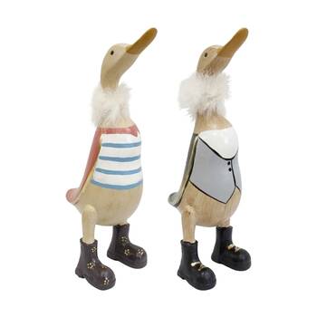 LVD Tall Duck Charlie & Howard Resin Figurine Home Decor 13x9.5x29.5cm