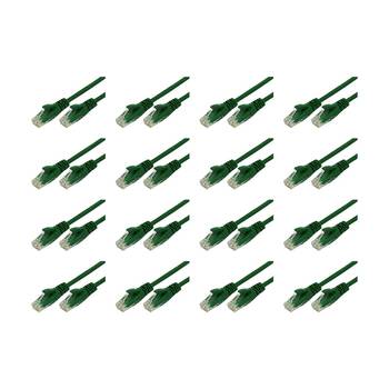 16PK Comsol RJ45 Cat 6 Network Gigabit Ethernet Patch Cable 1 Metre Green