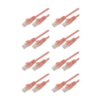 8PK Comsol RJ45 Cat 6 Network Gigabit Ethernet Patch Cable 1 Metre Orange
