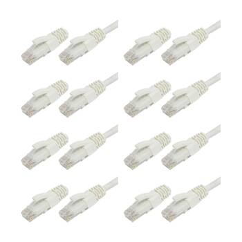 8PK Comsol RJ45 Cat 6 Network Gigabit Ethernet Patch Cable 1 Metre White