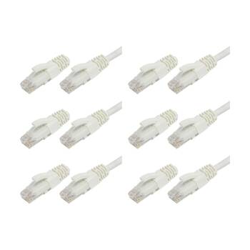 6PK Comsol RJ45 Cat 6 Network Gigabit Ethernet Patch Cable 2 Metres White