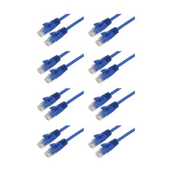 8PK Comsol RJ45 Cat 6 Network Gigabit Ethernet Patch Cable 3 Metres Blue