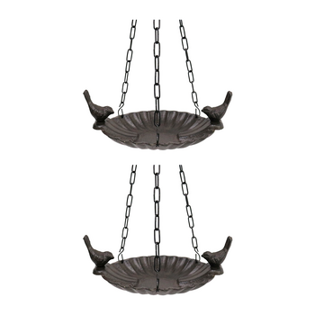 2PK LVD Decorative Hanging Bird Feeder Home/Garden Ornament 21cm Cast Iron