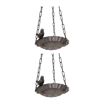 2PK LVD Decorative Hanging Bird Feeder Home/Garden Ornament 16cm Cast Iron