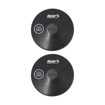 2PK Victor Sports Rubber Discus Durable Training Beginner Black 500g