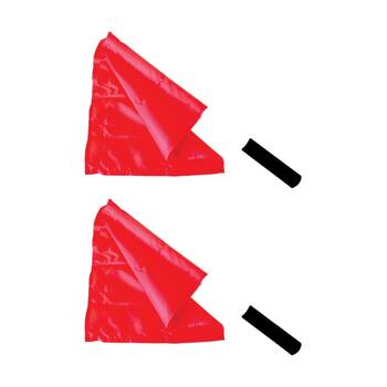 2PK Victor Sports Marshalls Flag Multi-Purpose Sponge Handle Red 50cm
