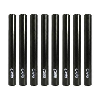8PK Victor Sports Aluminium Relay Baton Lightweight Smooth Ends Black Junior
