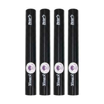 4PK Victor Sports Aluminium Relay Baton Lightweight Smooth Ends Black Senior