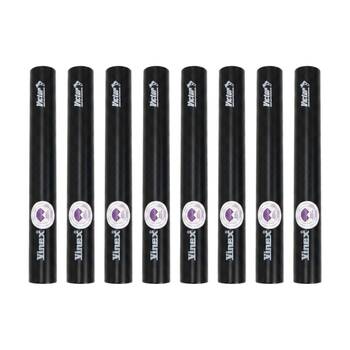 8PK Victor Sports Aluminium Relay Baton Lightweight Smooth Ends Black Senior