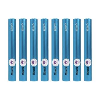 8PK Victor Sports Aluminium Relay Baton Lightweight Smooth Ends Blue Senior
