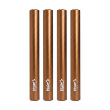 4PK Victor Sports Aluminium Relay Baton Lightweight Smooth Ends Bronze Junior
