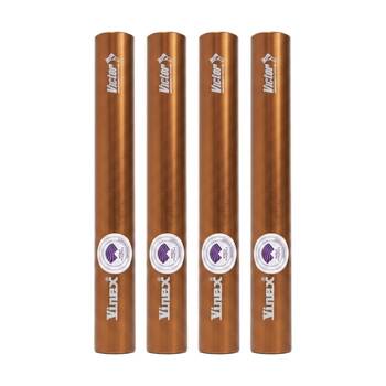 4PK Victor Sports Aluminium Relay Baton Lightweight Smooth Ends Bronze Senior