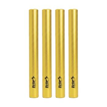 4PK Victor Sports Aluminium Relay Baton Lightweight Smooth Ends Gold Junior