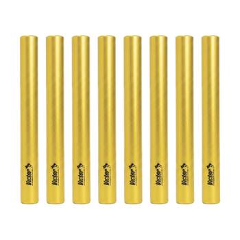 8PK Victor Sports Aluminium Relay Baton Lightweight Smooth Ends Gold Junior