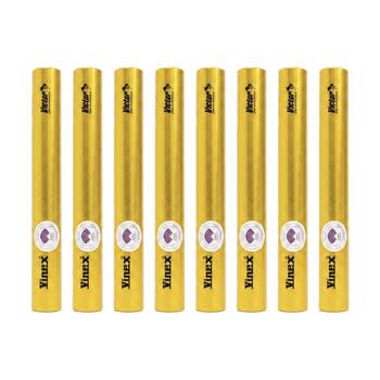 8PK Victor Sports Aluminium Relay Baton Lightweight Smooth Ends Gold Senior