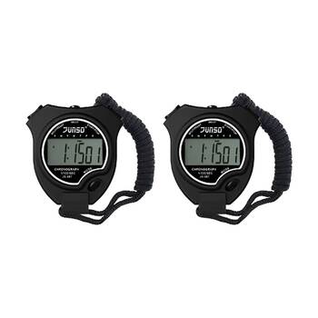 2PK Victor Sports Stopwatch Budget With Alarm And Calendar Time Black