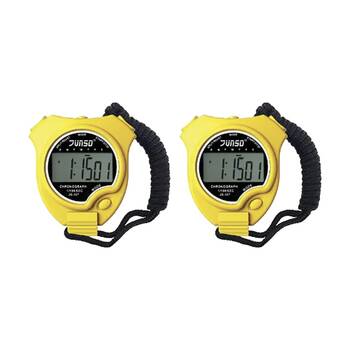 2PK Victor Sports Stopwatch Budget With Alarm And Calendar Colour Yellow