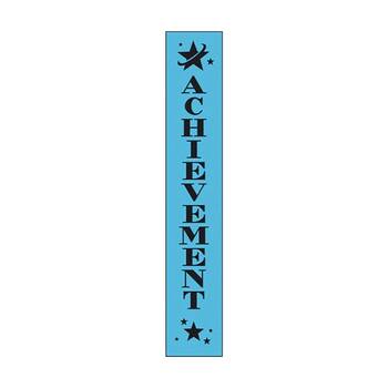 100pc Victor Sports Achievement Ribbons Polyester Achievement Blue 3x17cm