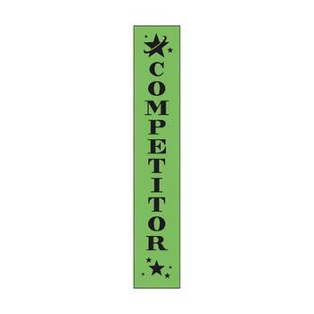 100pc Victor Ribbons Achievement Polyester Competitor Green 3x17cm