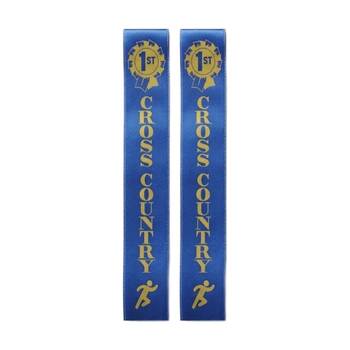 2PK 50pc Victor Sports Cross Country Ribbons 1st Place Polyester 3x17cm