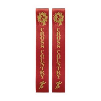 2x 50pc Victor Sports Cross Country Ribbons 2nd Place Polyester 3x17cm