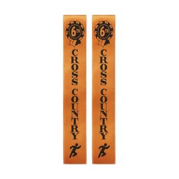 2x 50pc Victor Sports Cross Country Ribbons 6th Place Polyester 3x17cm