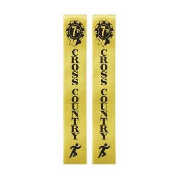 2x 50pc Victor Sports Cross Country Ribbons 7th Place Polyester 3x17cm