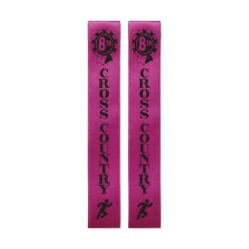 2x 50pc Victor Sports Cross Country Ribbons 8th Place Polyester 3x17cm