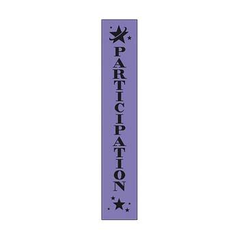 100pc Victor Sports Achievement Ribbons Polyester Participation Purple 3x17cm