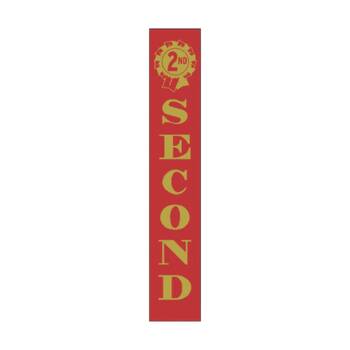100pc Victor Ribbons 2nd Place Polyester Competitor Award Red 3x17cm
