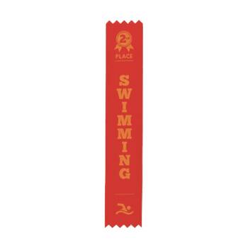 100pc Victor Sports Swimming Ribbons 2nd Place Polyester 3x17cm