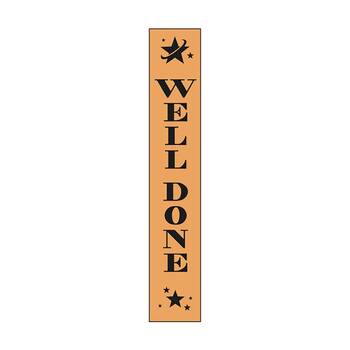 100pc Victor Sports Achievement Ribbons Polyester Well Done Orange 3x17cm