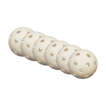 6PK Victor Sports Baseball Airflow Lightweight Plastic Ball White 9 Inch