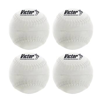 4PK Victor Sports Softball Rubber Kapok Durable Practice Training 12 In