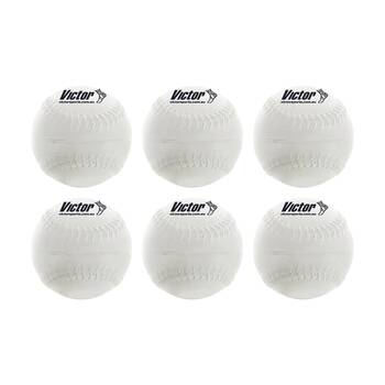 6PK Victor Sports Baseball Rubber Kapok Practice Training Ball 9 In