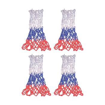 4PK Victor Sports Nylon Standard Basketball Net Braided Red White Blue 3mm